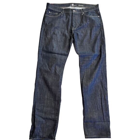 Seven 7 for all mankind slimmy dark denim jeans mens 36 pants casual